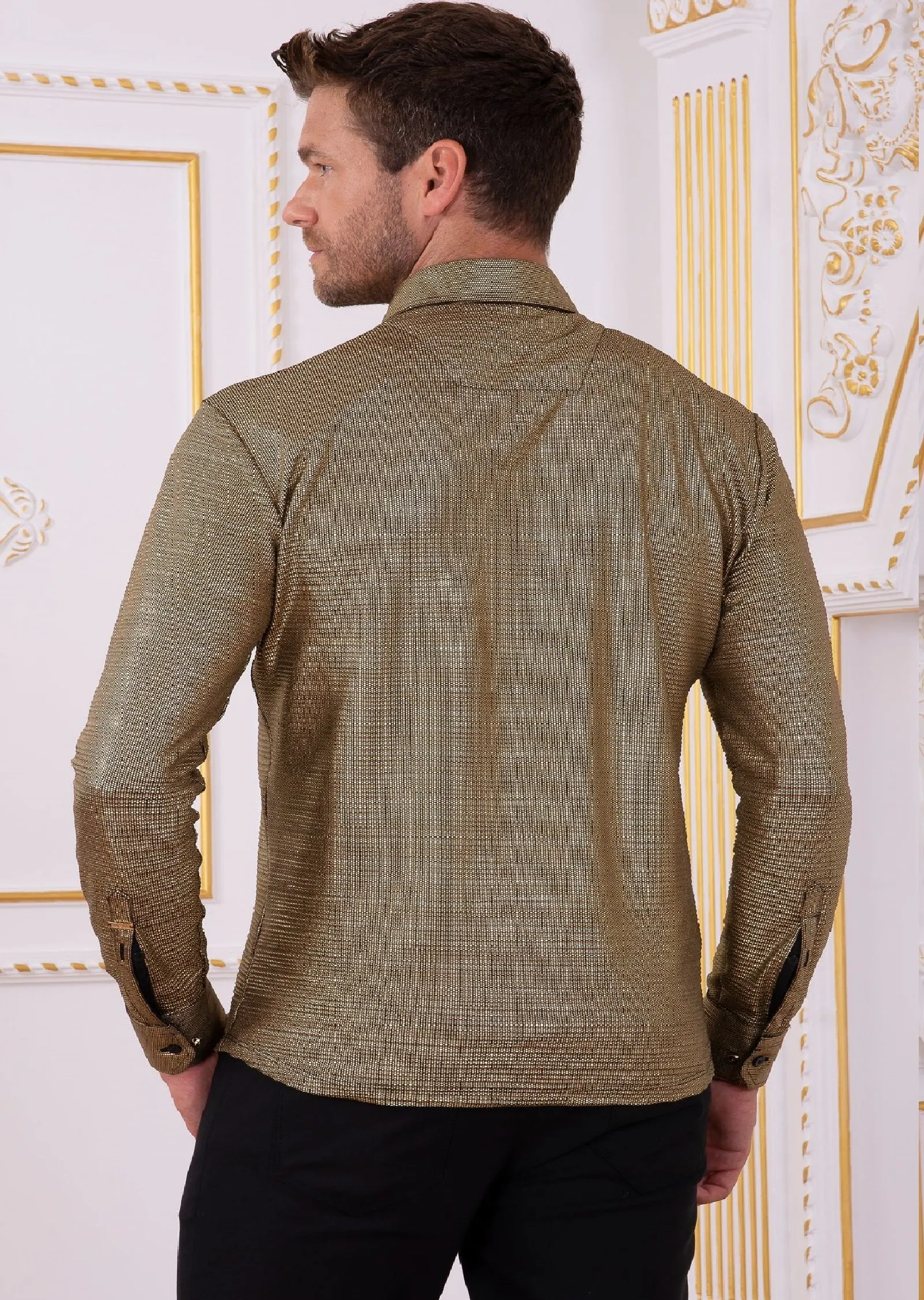 Gold Metallic Texture Shirt