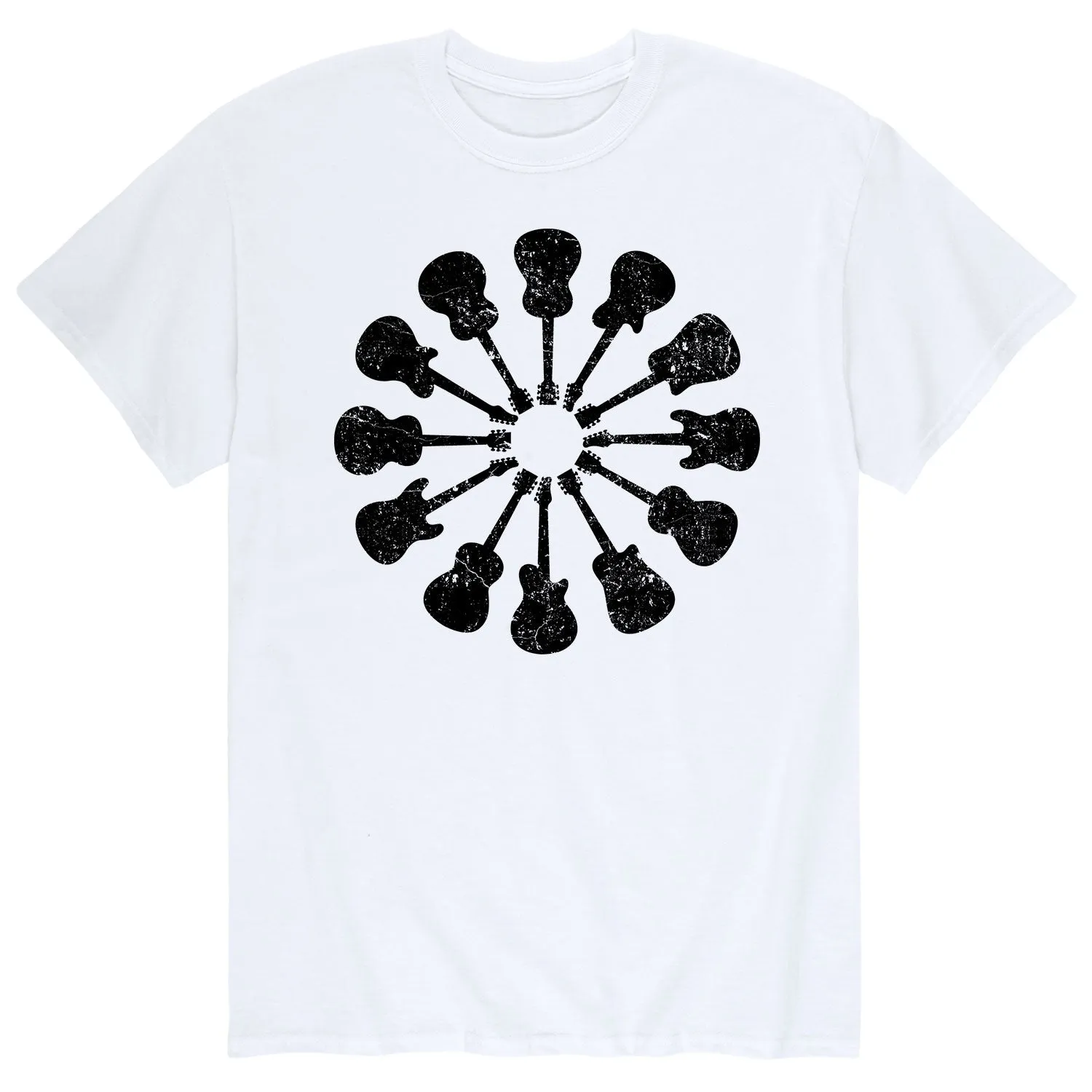 Guitars, Circular - Men's Short Sleeve T-Shirt