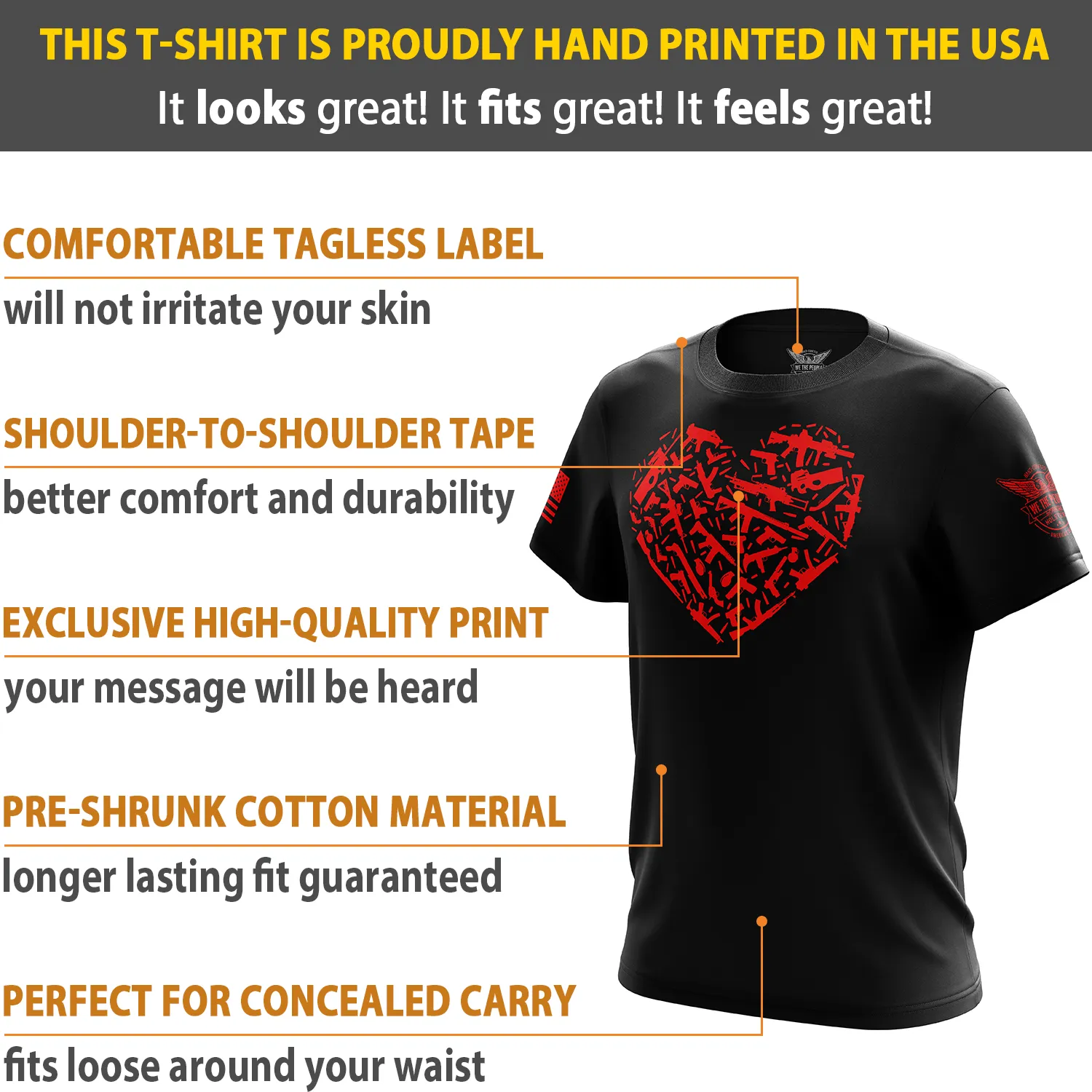 Gun Heart Short Sleeve Shirt