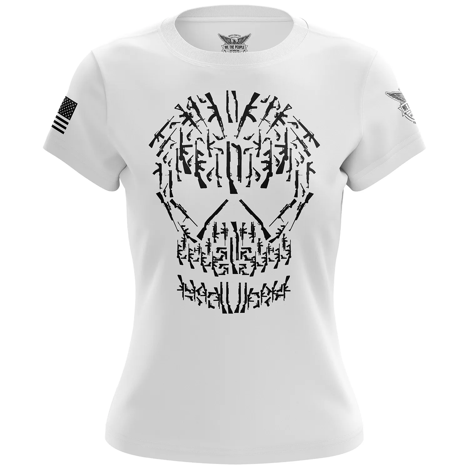 Gun Skull Women's Short Sleeve Shirt