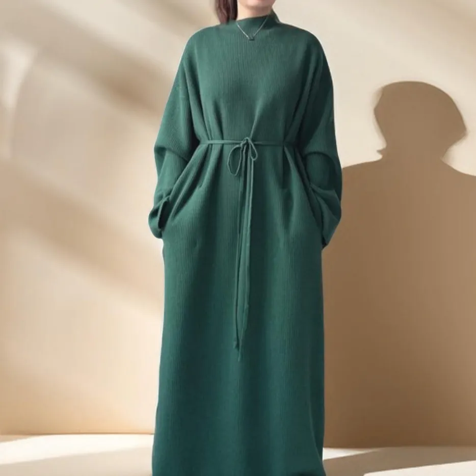 Hana maxi knit long-sleeve dress