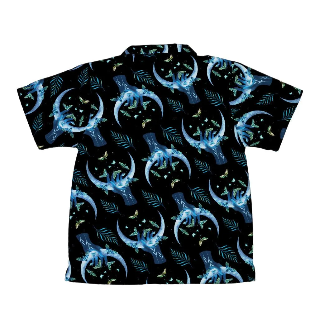 Hand on the Moon Moth Youth Hawaiian Shirt