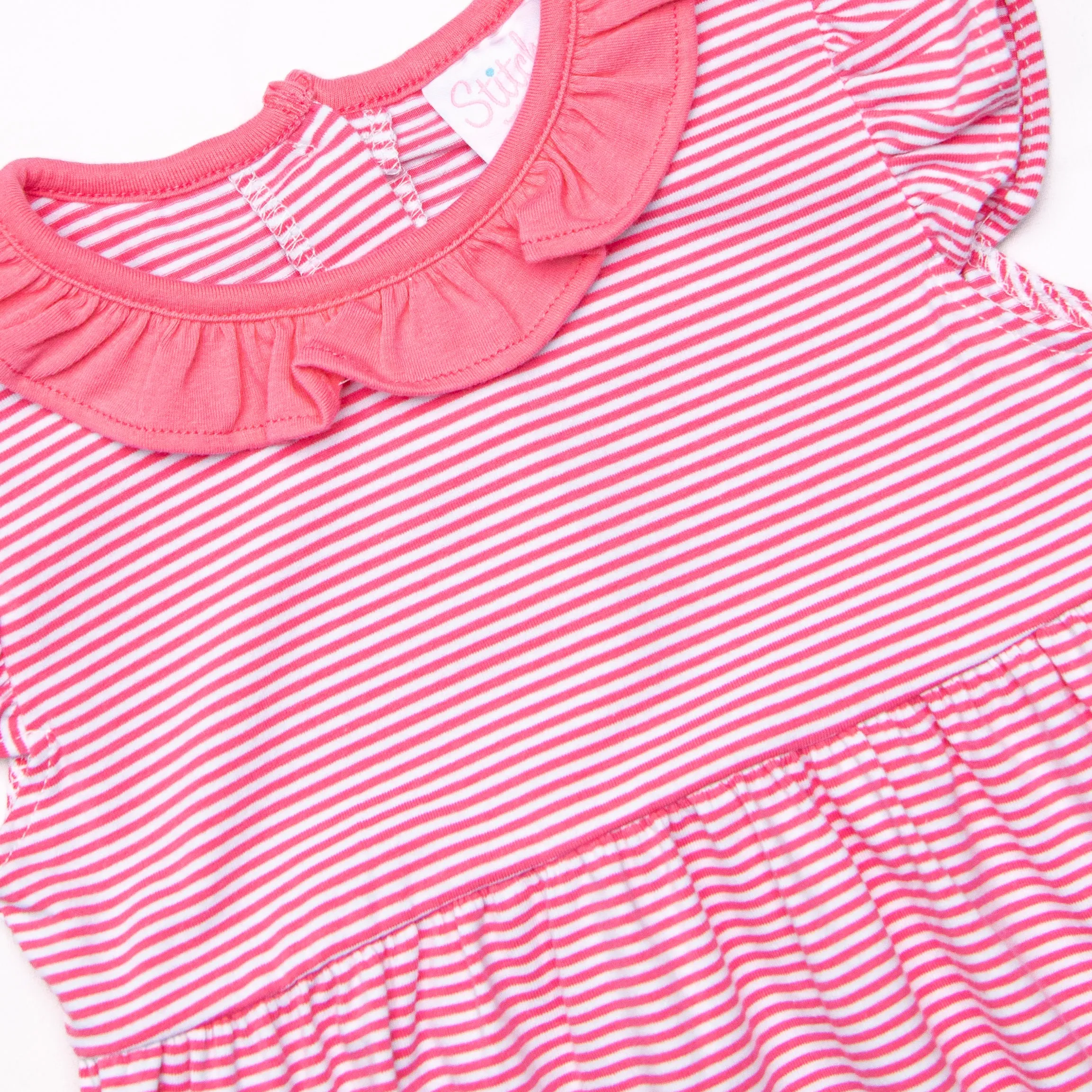 Hannah Dress, Pink Stripe