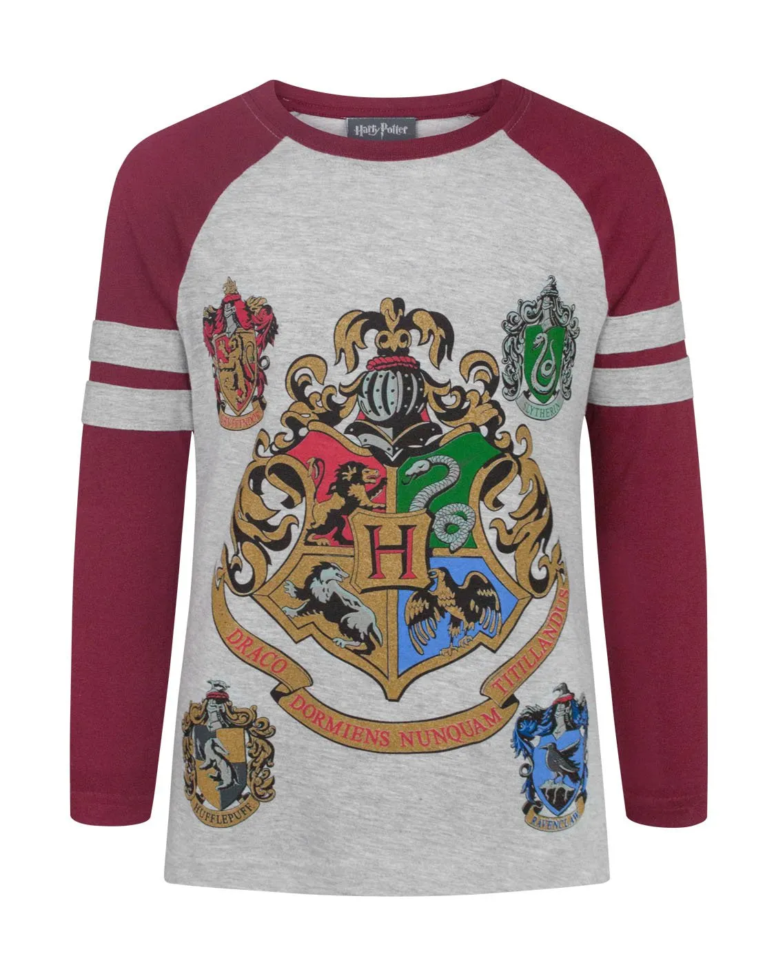 Harry Potter Hogwarts Girl's Raglan T-Shirt