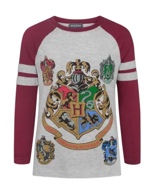 Harry Potter Hogwarts Girl's Raglan T-Shirt