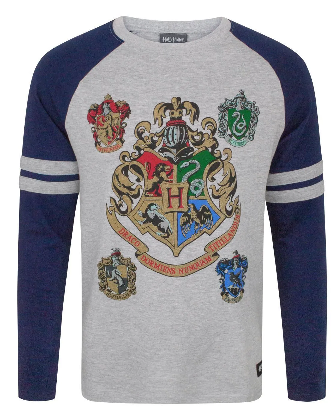 Harry Potter Hogwarts House Crests Men's Raglan Top