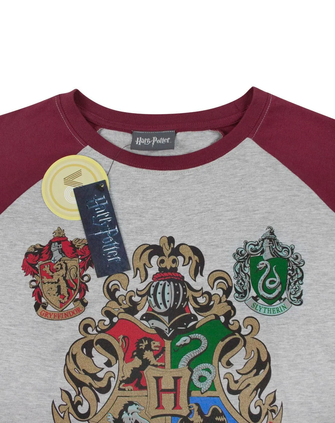 Harry Potter Hogwarts House Crests Women's Raglan Top