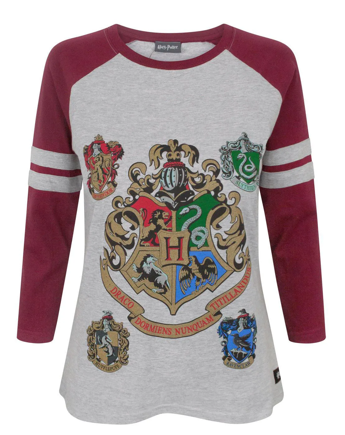 Harry Potter Hogwarts House Crests Women's Raglan Top