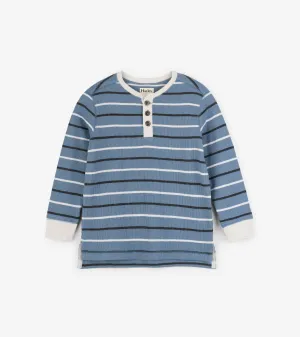 Hatley Top - Carbon Blue Henley