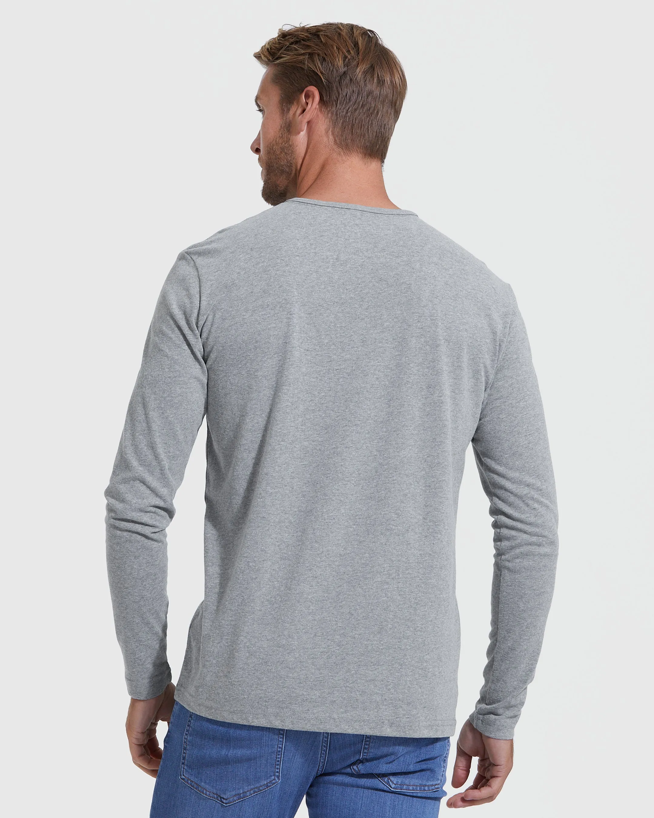 Heather Gray Long Sleeve Henley