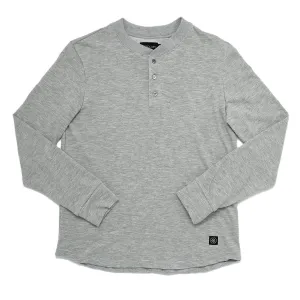 Heather Grey Double Slub L/S Henley