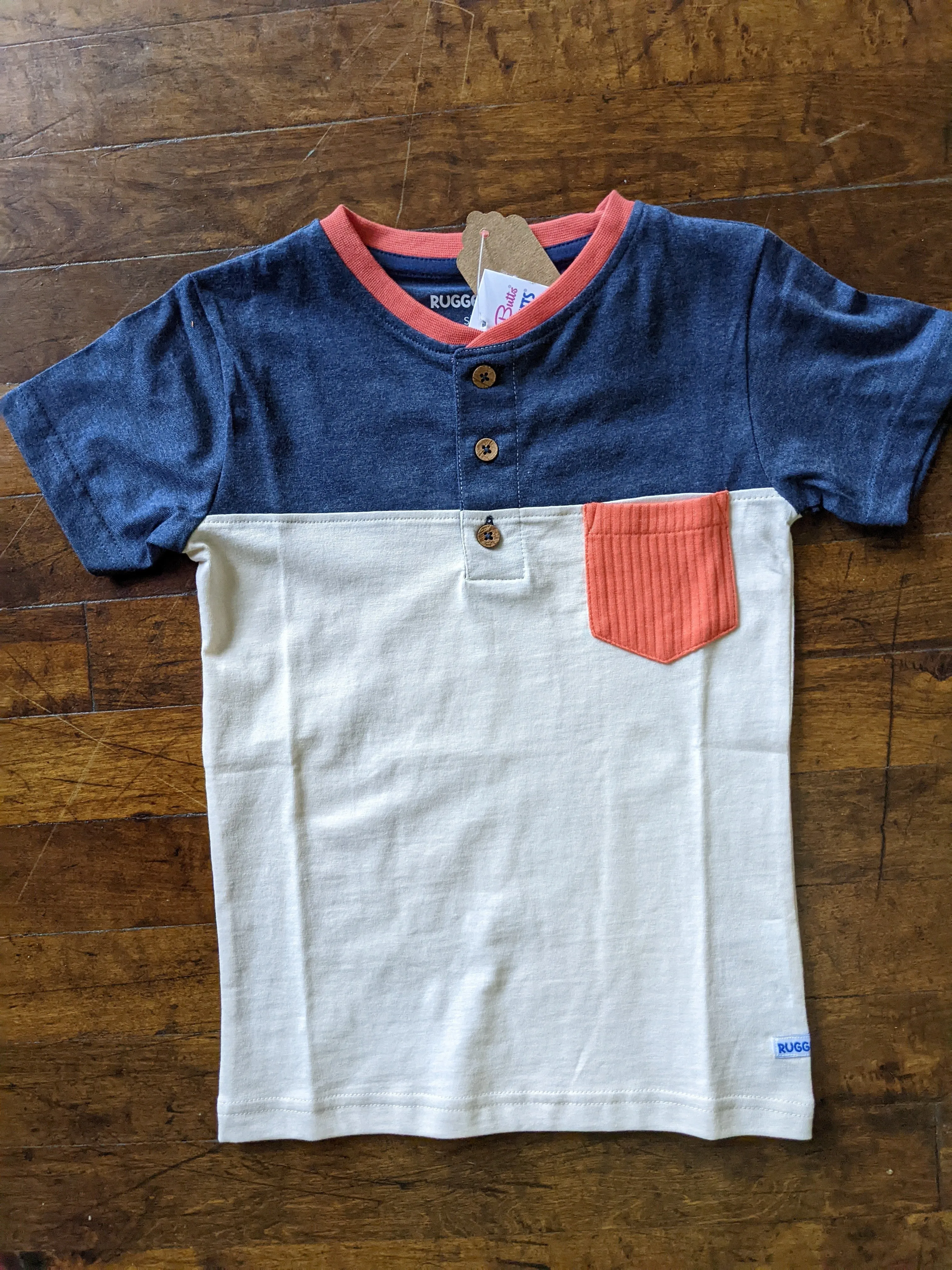 Heather Navy Color Block Henley