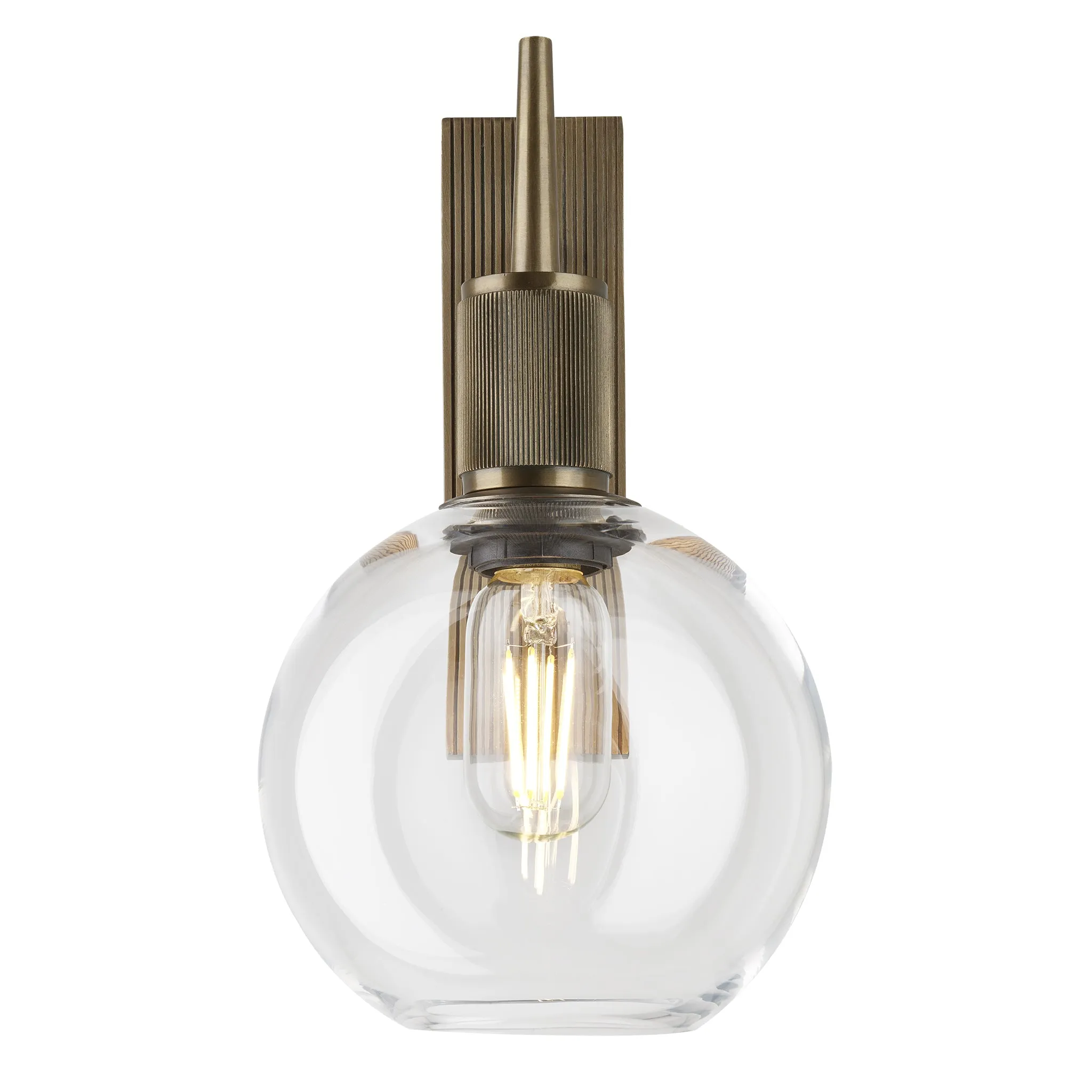 Henley Glass Globe Wall Light - 7 Inch - Clear