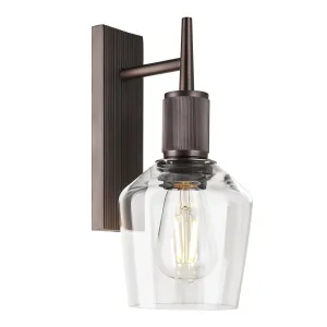 Henley Glass Schoolhouse Wall Light - 5.5 Inch - Clear