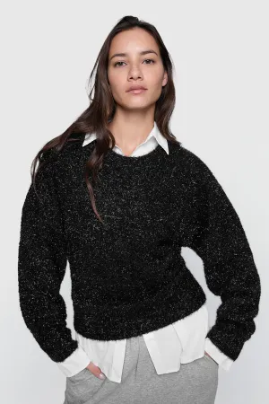 Henley Lurex Sweater