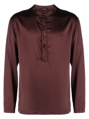 Henley Silk Pyjama Top