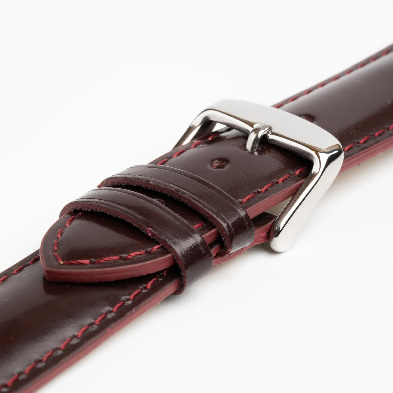 Henley Superior Gloss Burgundy Watch Strap