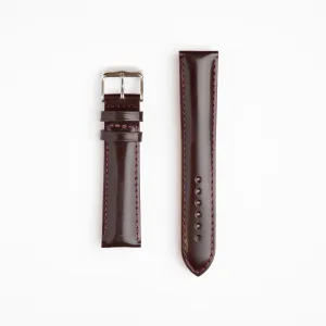 Henley Superior Gloss Burgundy Watch Strap