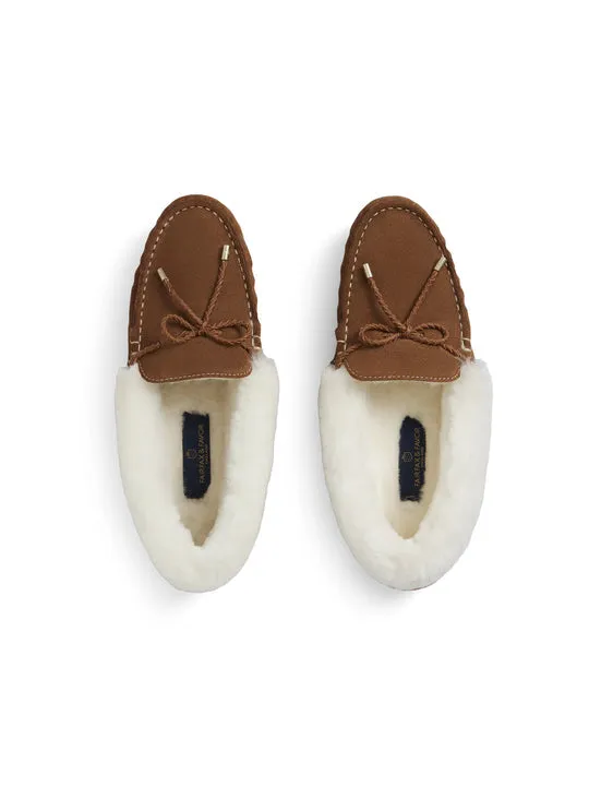 Henley Tan Shearling Slipper