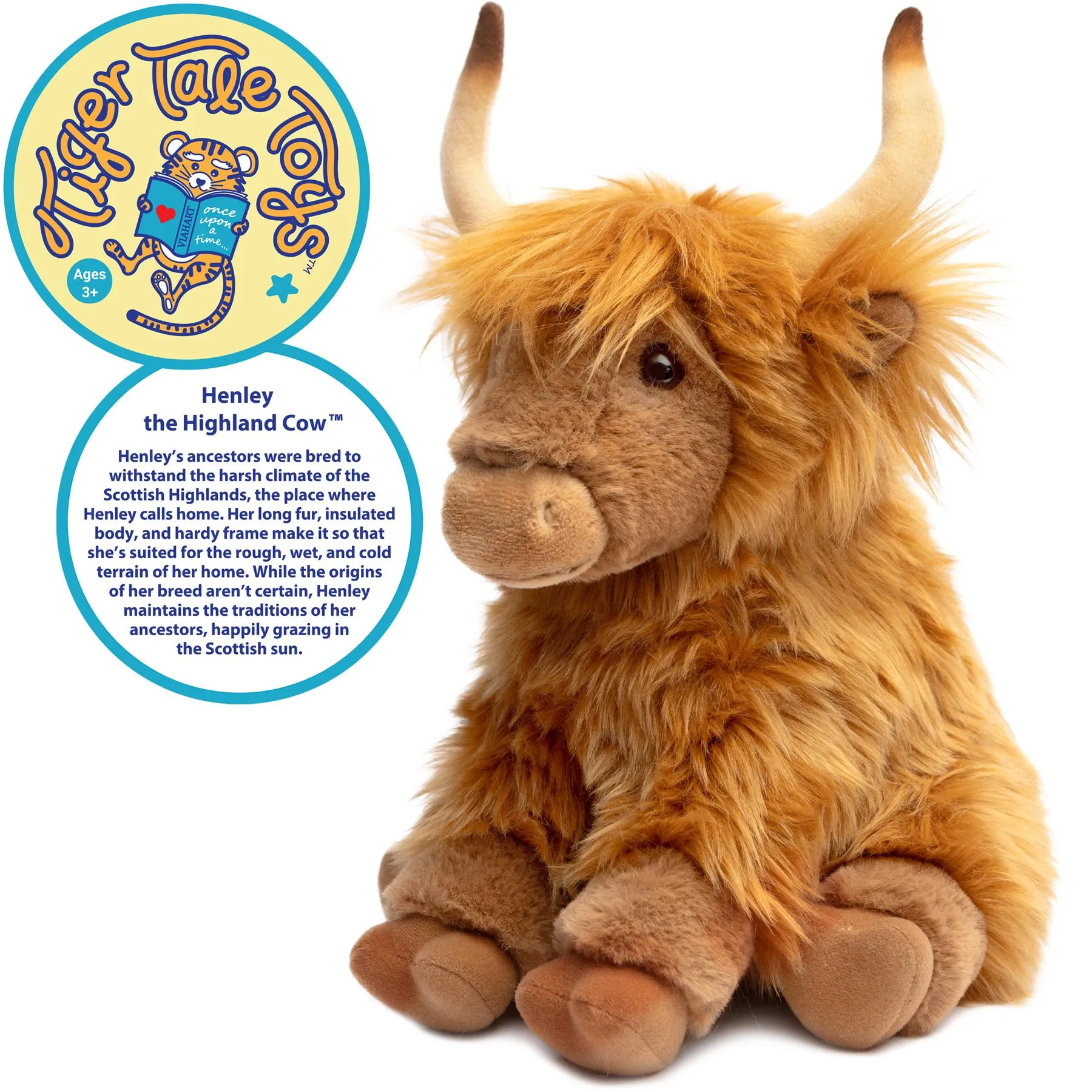 Henley The Highland Cow | 14 Inch Stuffed Animal Plush | By TigerHart Toys