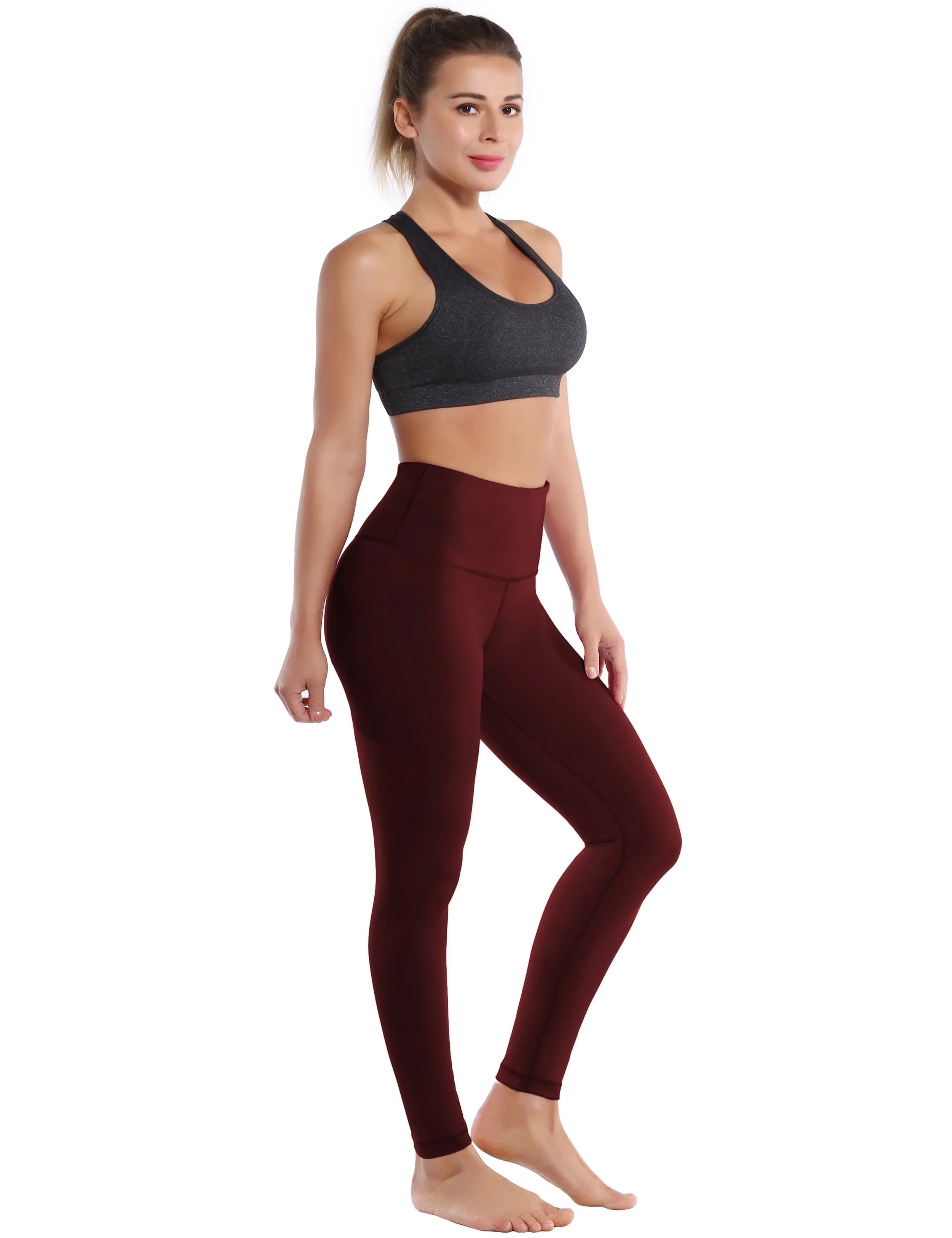 High Waist Biking Pants cherryred_Biking