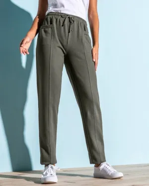 High Waist Fleece Jogger Sweatpant Khaki