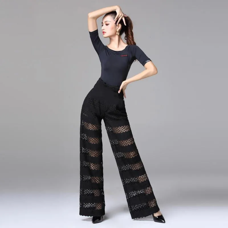 High Waist Hollow Out Latin/Ballroom Pants