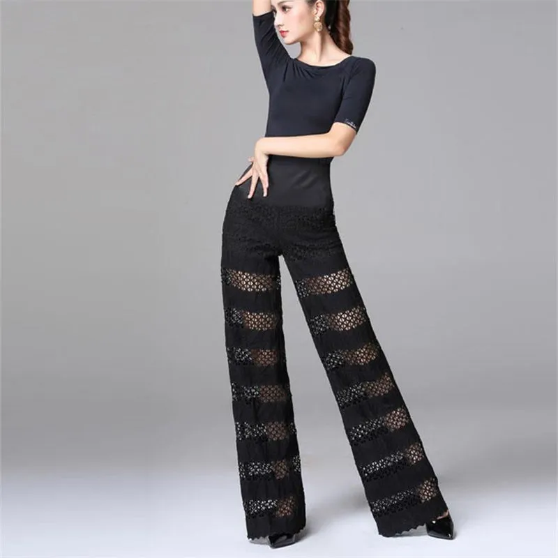 High Waist Hollow Out Latin/Ballroom Pants