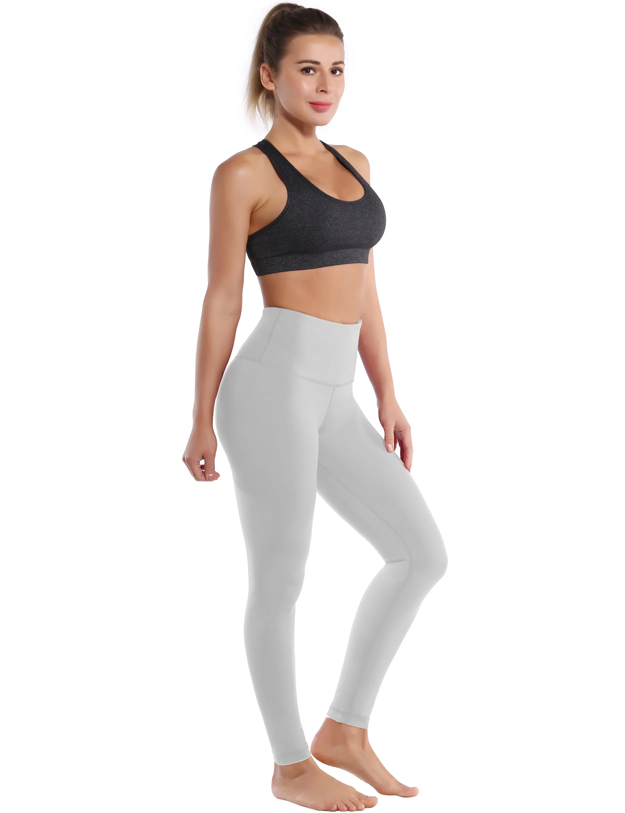 High Waist Running Pants lightgray_Running