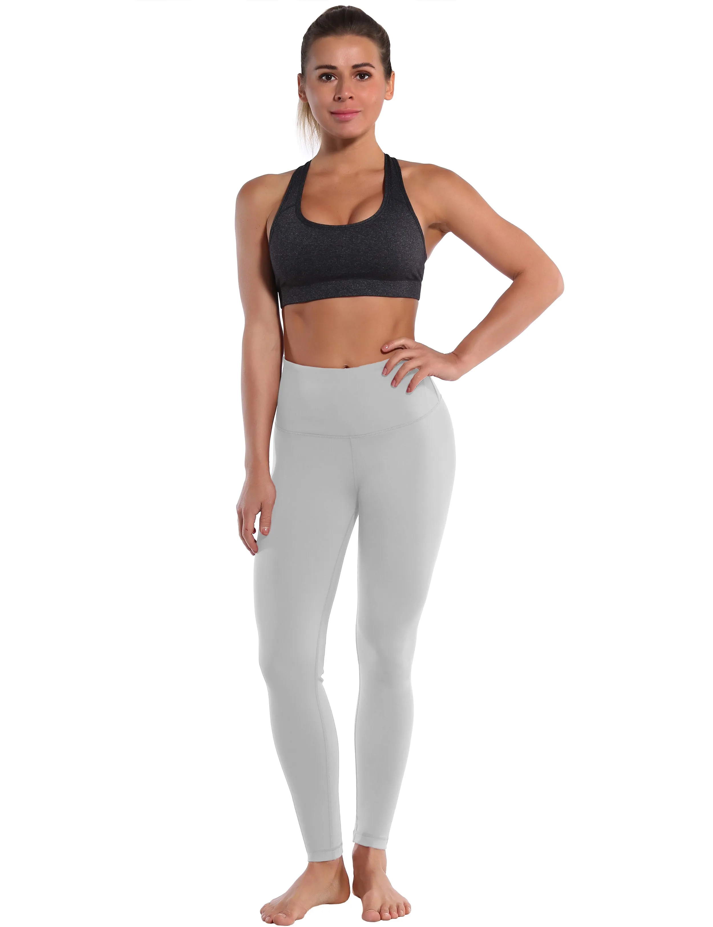 High Waist Running Pants lightgray_Running