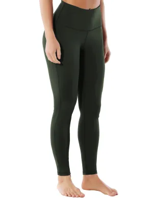 High Waist Side Line Biking Pants olivegray_Biking