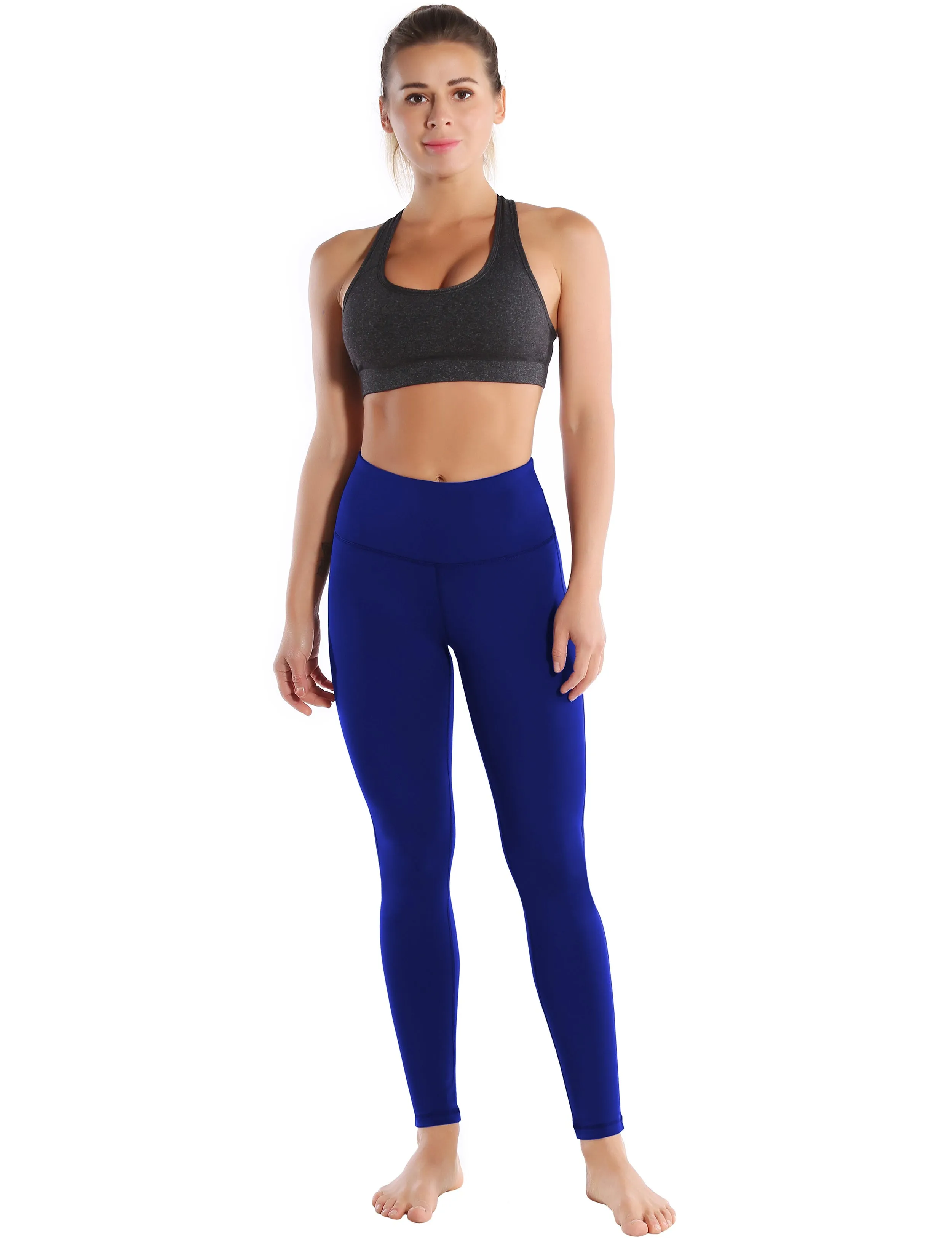 High Waist Side Line Jogging Pants navy_Jogging