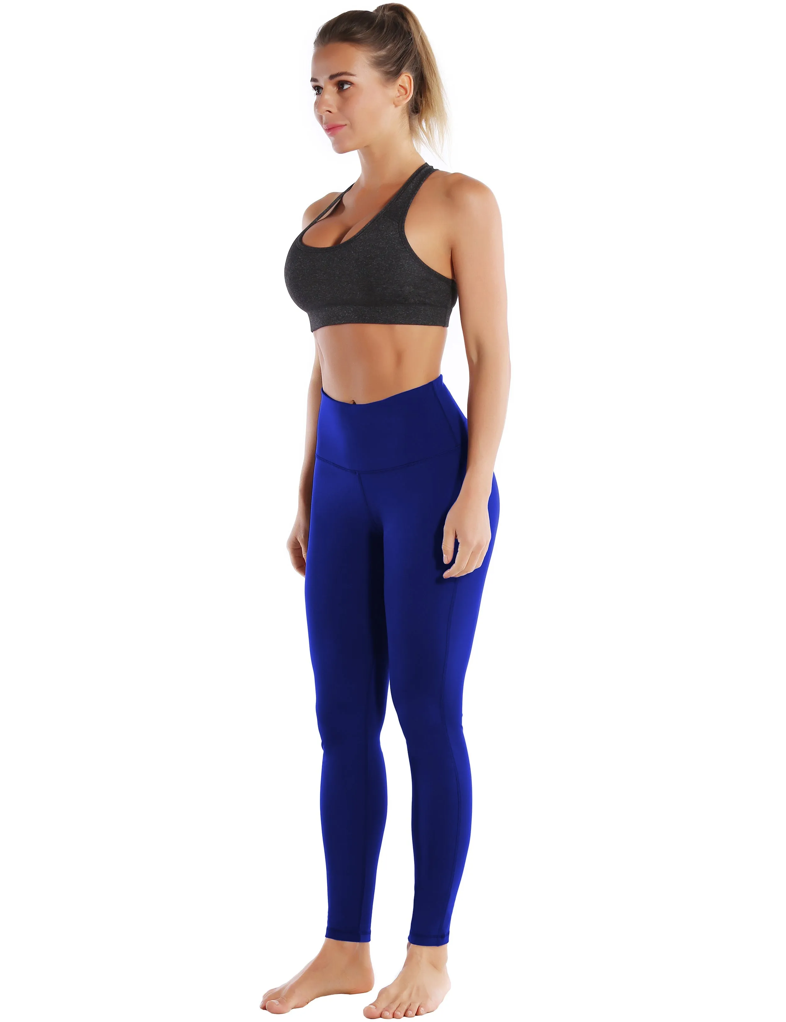 High Waist Side Line Jogging Pants navy_Jogging