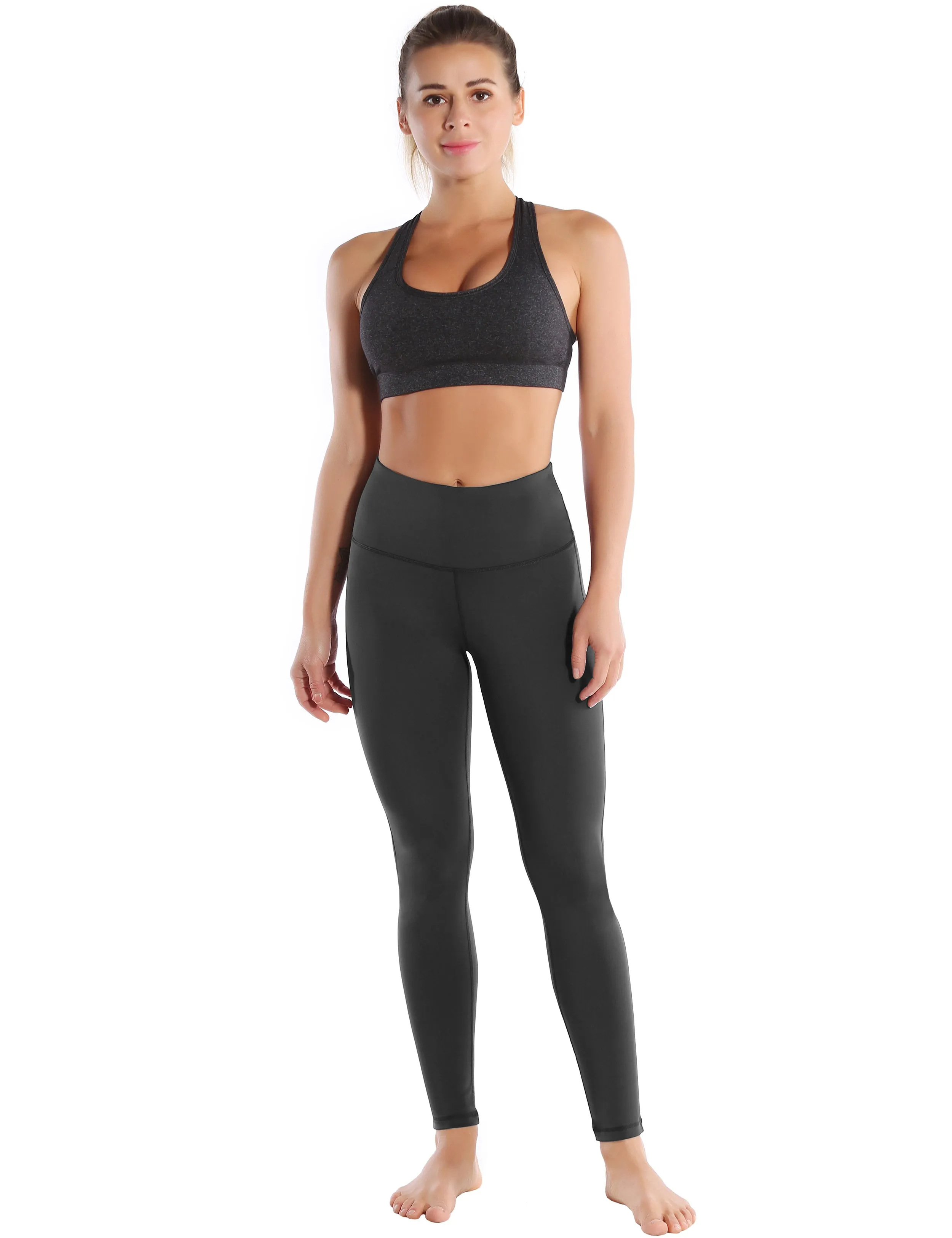 High Waist Side Line Pilates Pants shadowcharcoal_Pilates