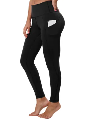 High Waist Side Pockets Biking Pants jetblack_Biking