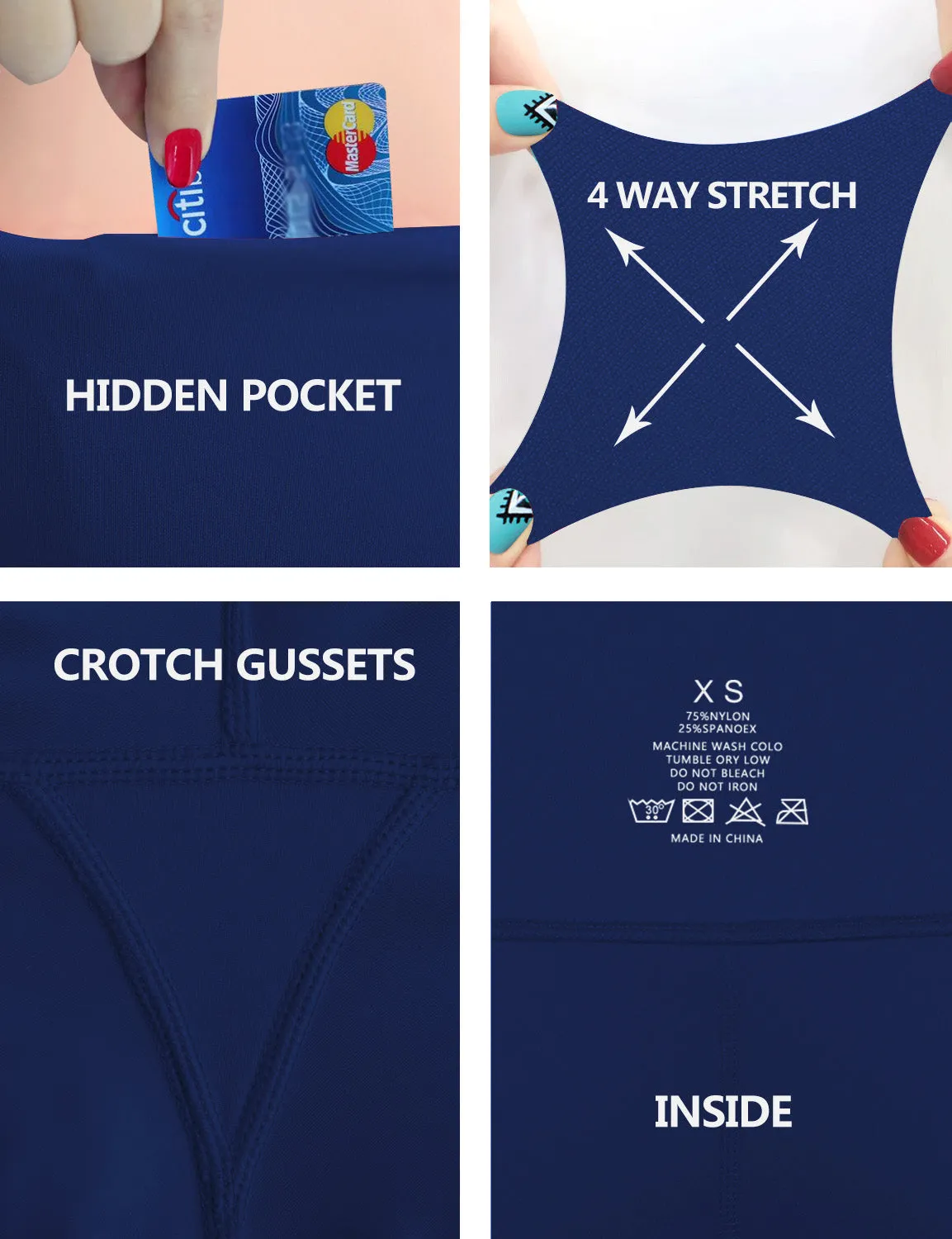 High Waist Side Pockets Golf Pants navy_Golf