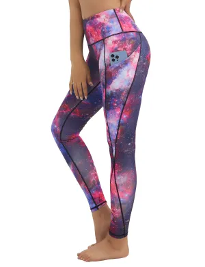 High Waist Side Pockets Yoga Pants galaxy_yoga