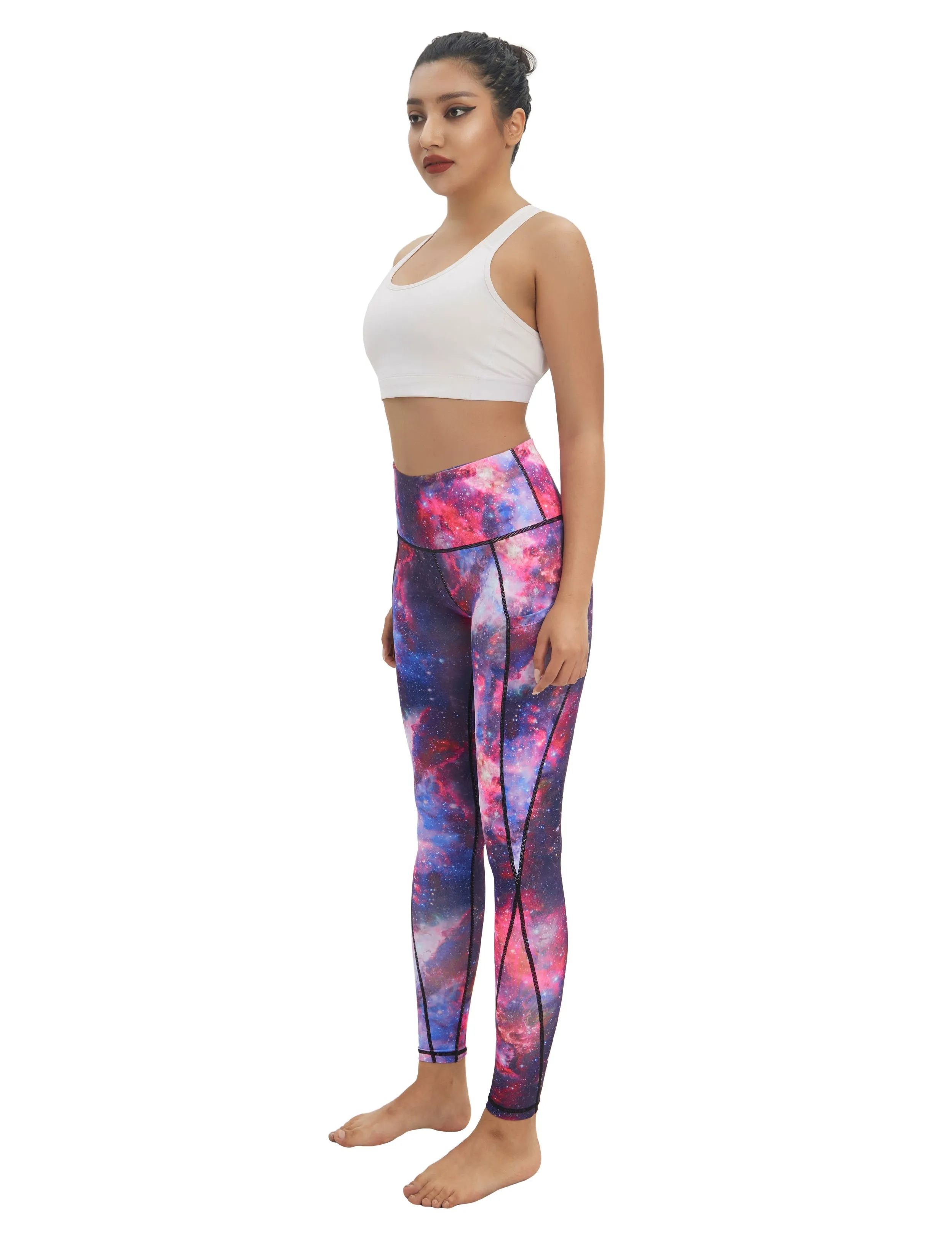 High Waist Side Pockets Yoga Pants galaxy_yoga