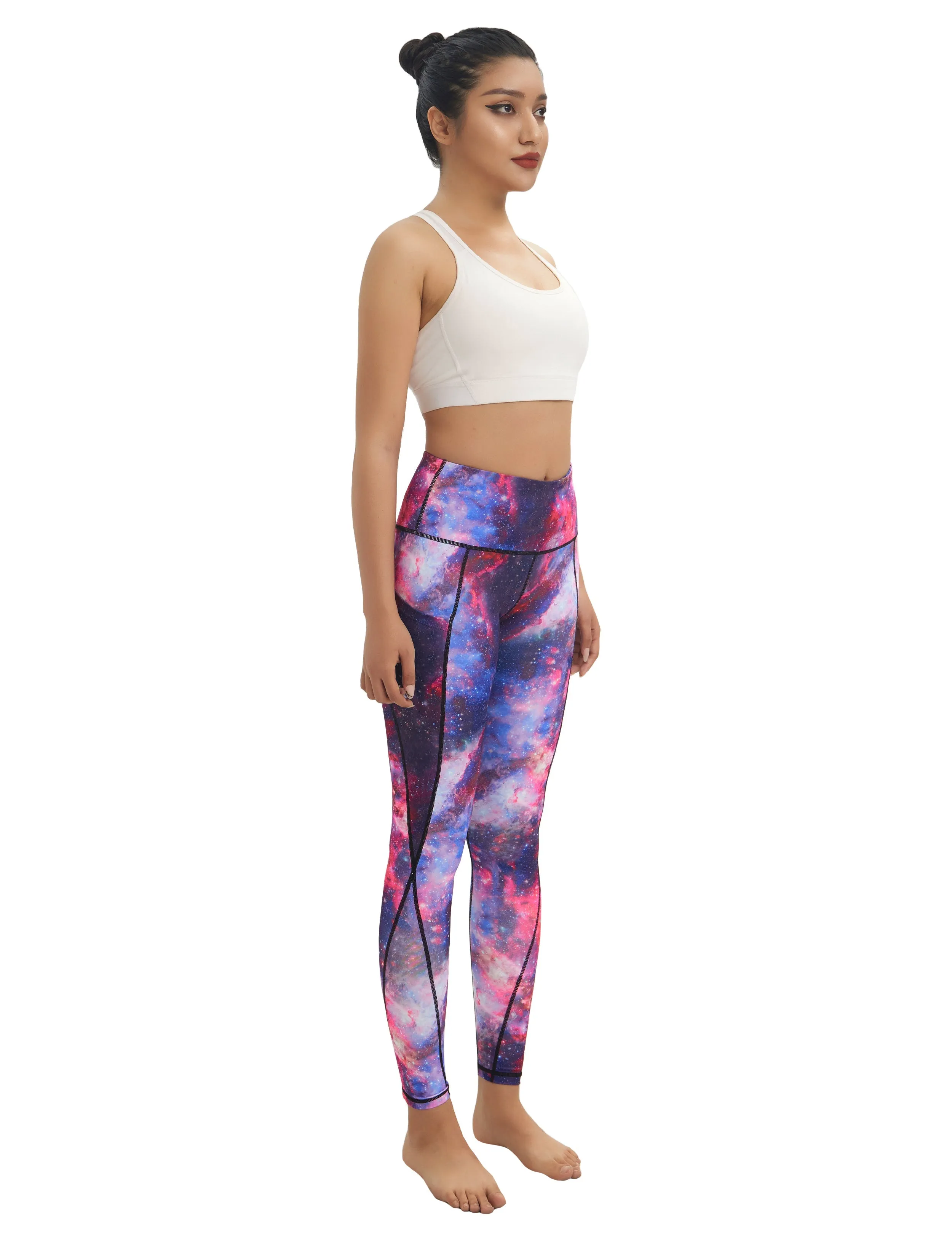 High Waist Side Pockets Yoga Pants galaxy_yoga