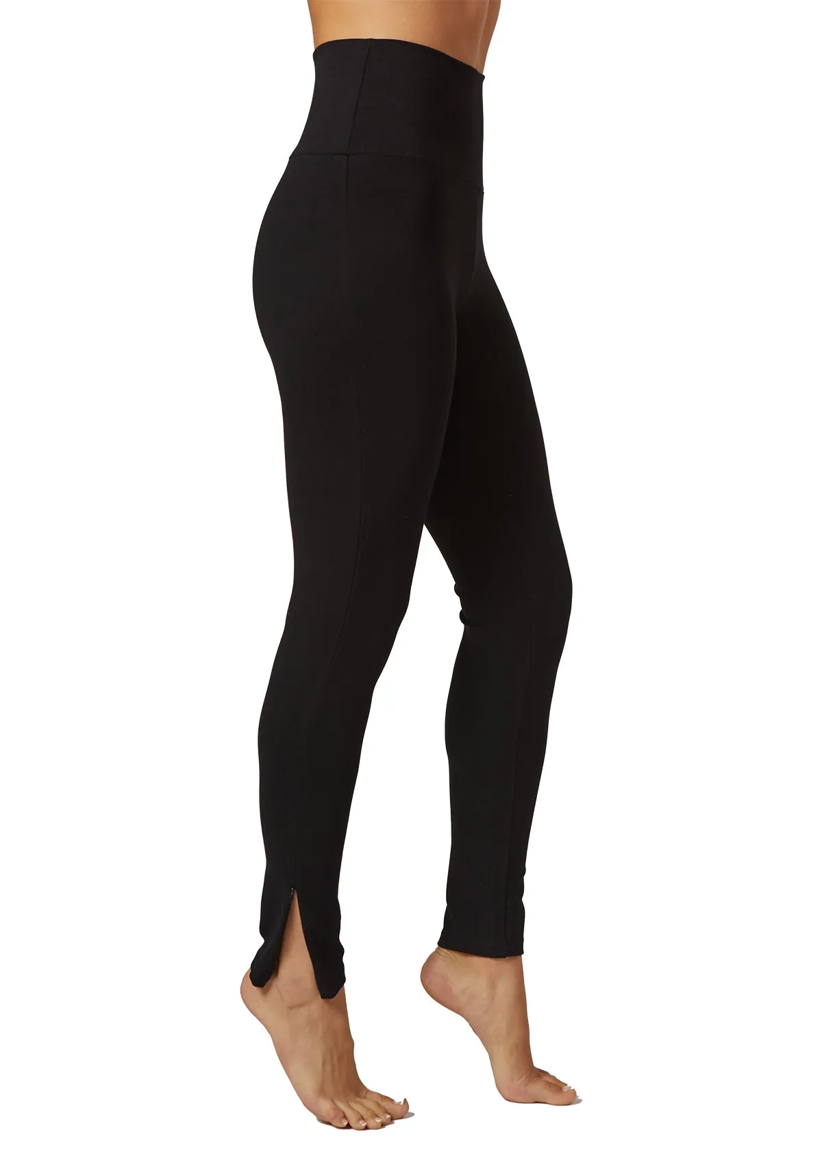 High Waist Slim Pants with Zippers