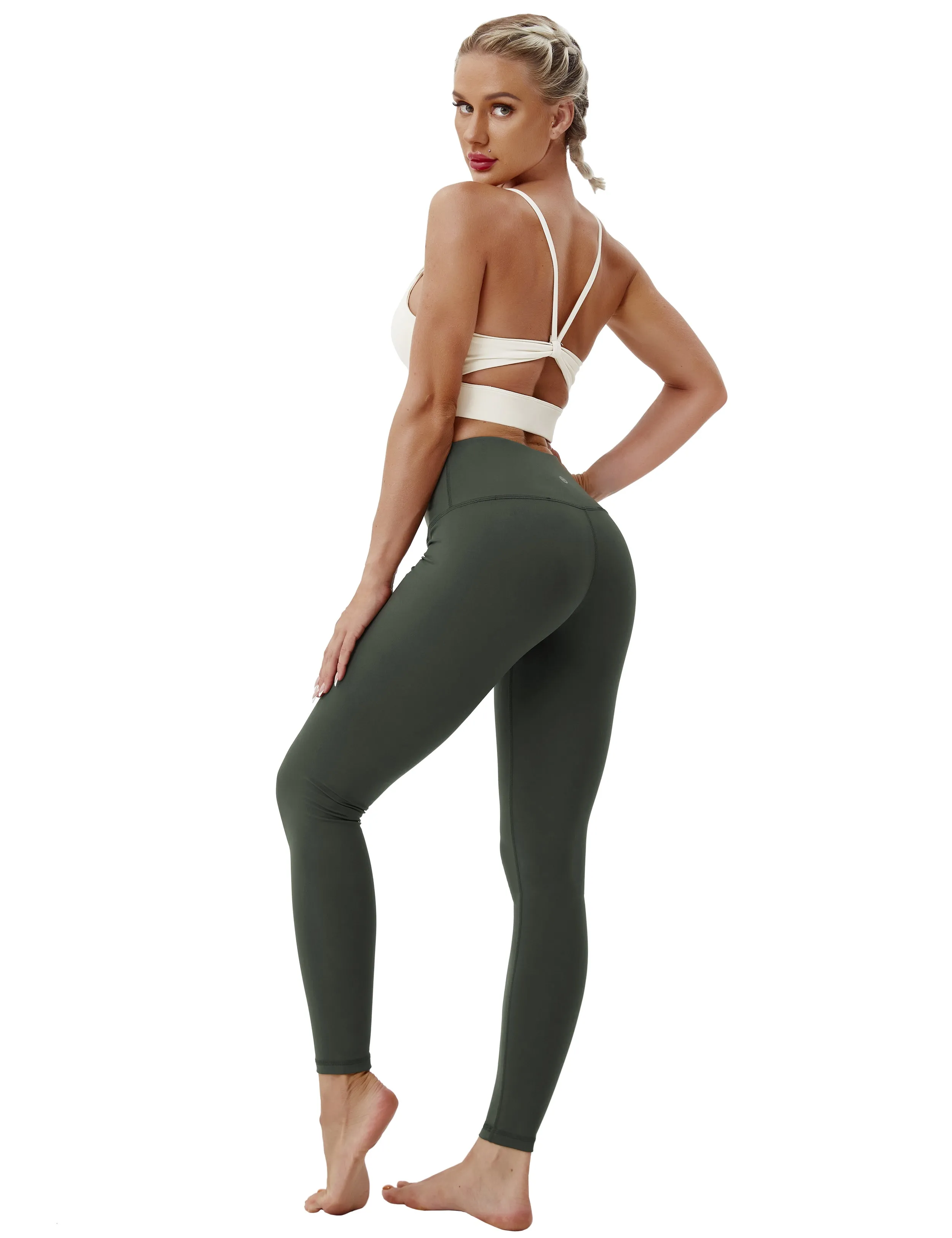 High Waist yogastudio Pants olivegray_yogastudio