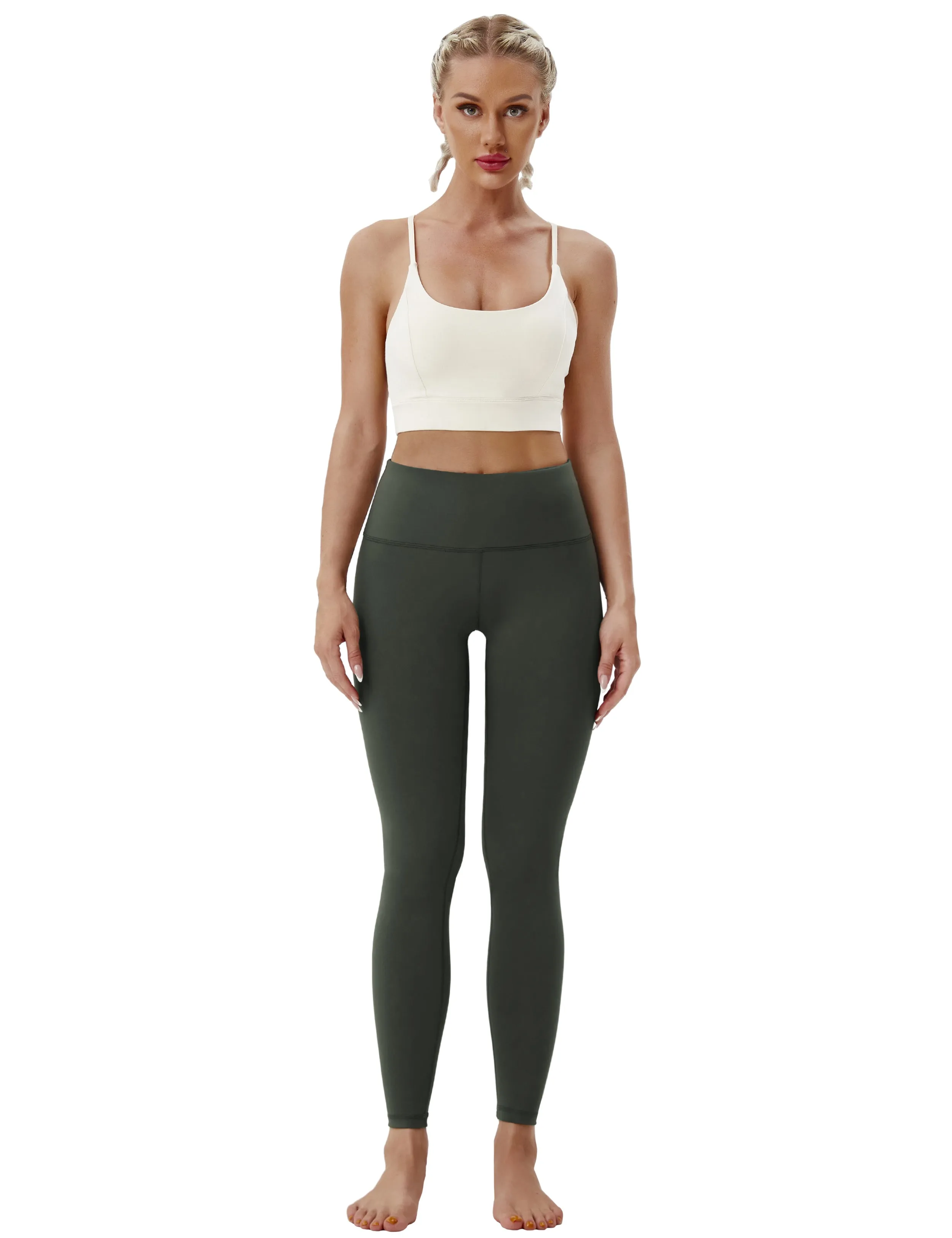 High Waist yogastudio Pants olivegray_yogastudio