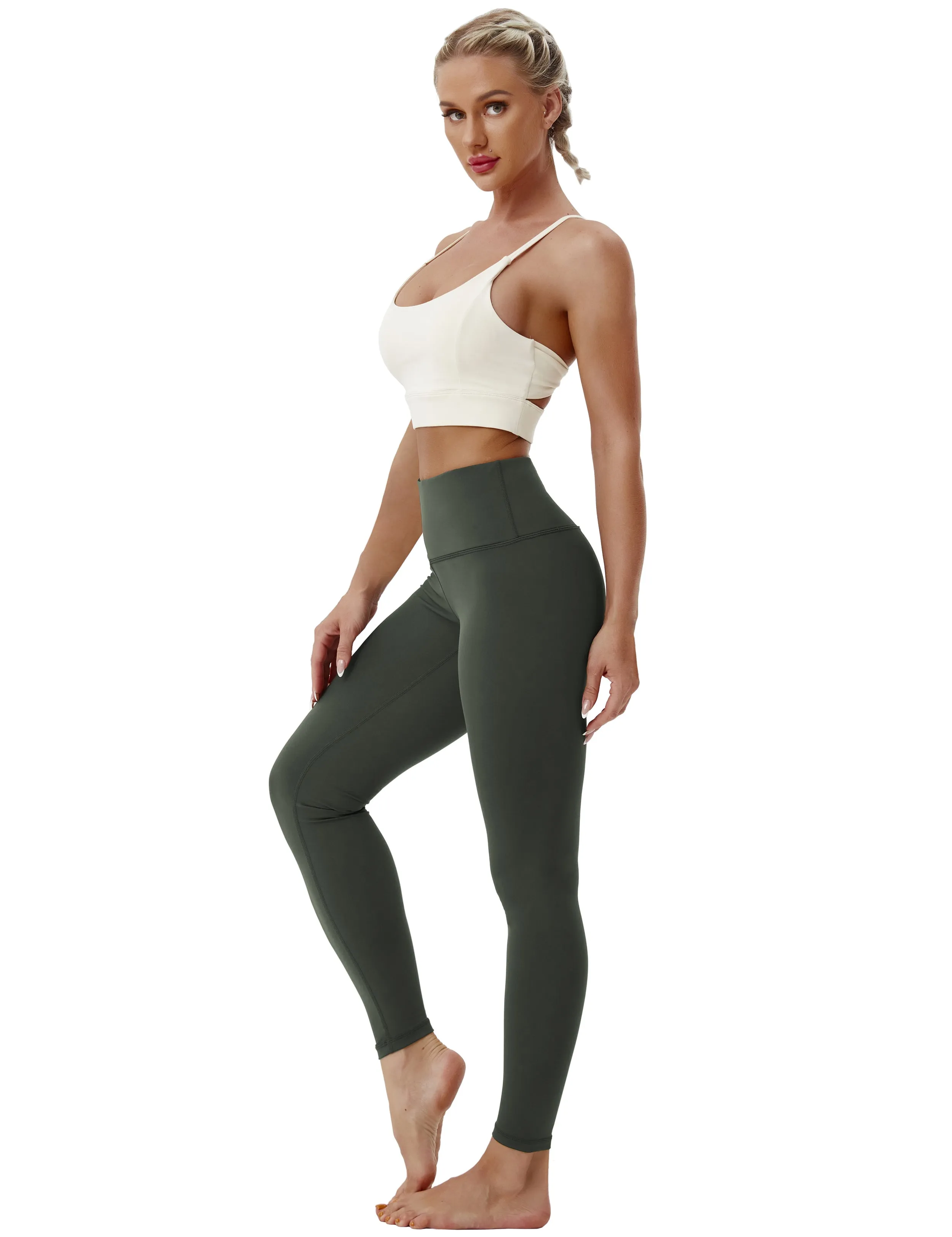 High Waist yogastudio Pants olivegray_yogastudio