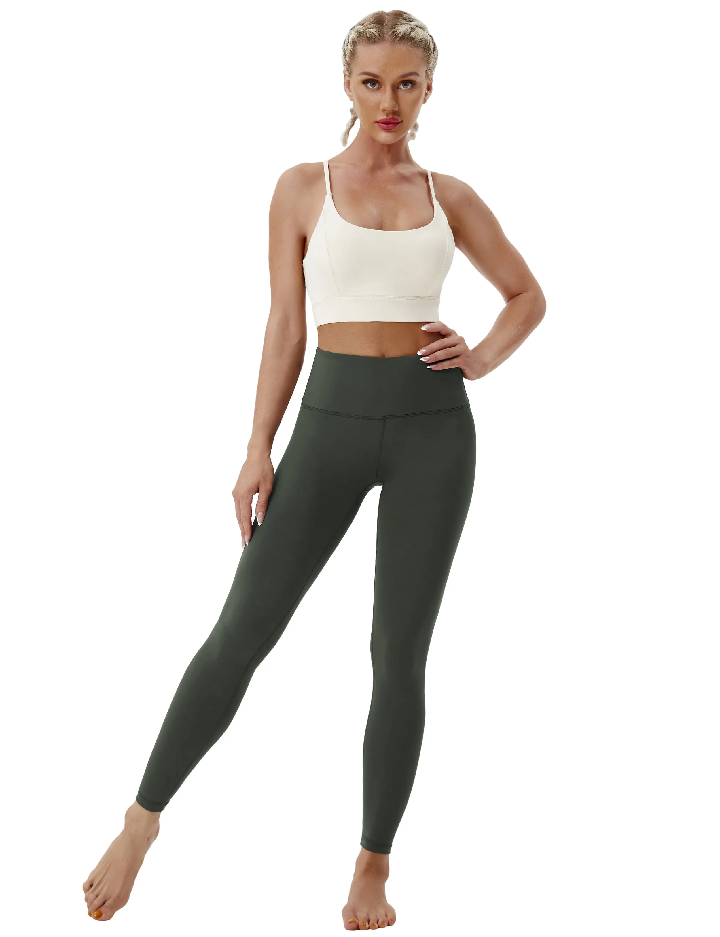 High Waist yogastudio Pants olivegray_yogastudio