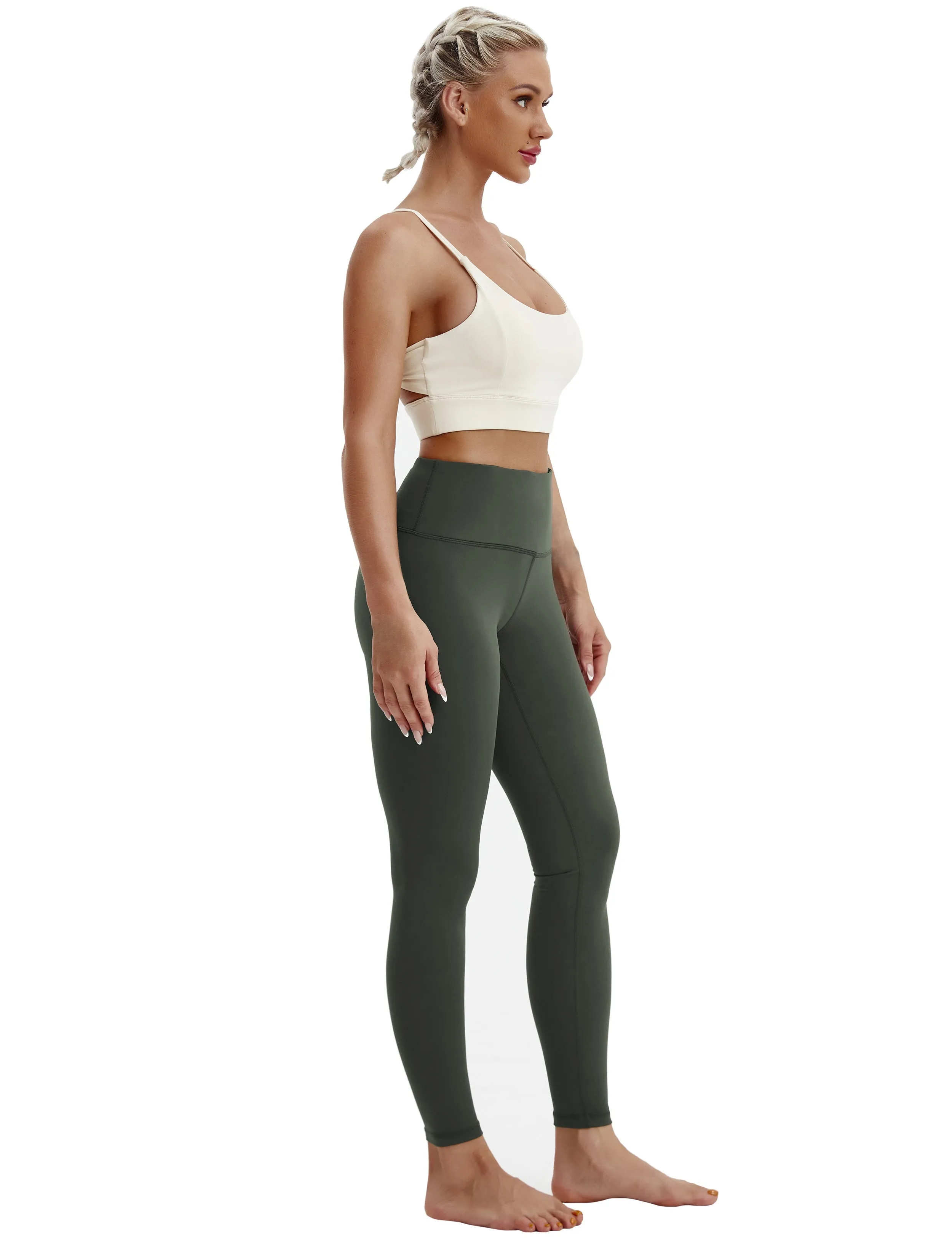 High Waist yogastudio Pants olivegray_yogastudio