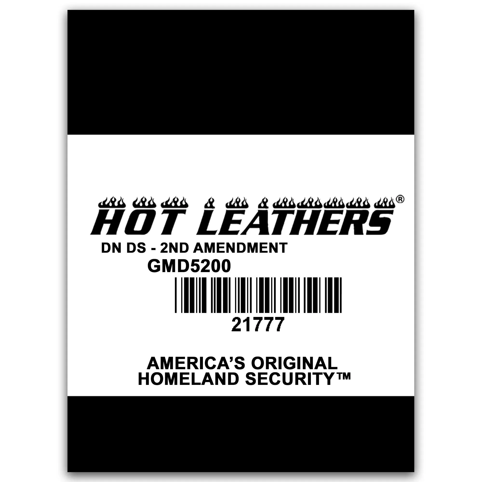 Hot Leathers GMD5200 Mens '2nd Amendment America's Original Homeland Security' Sleeveless  Black Denim Shirt