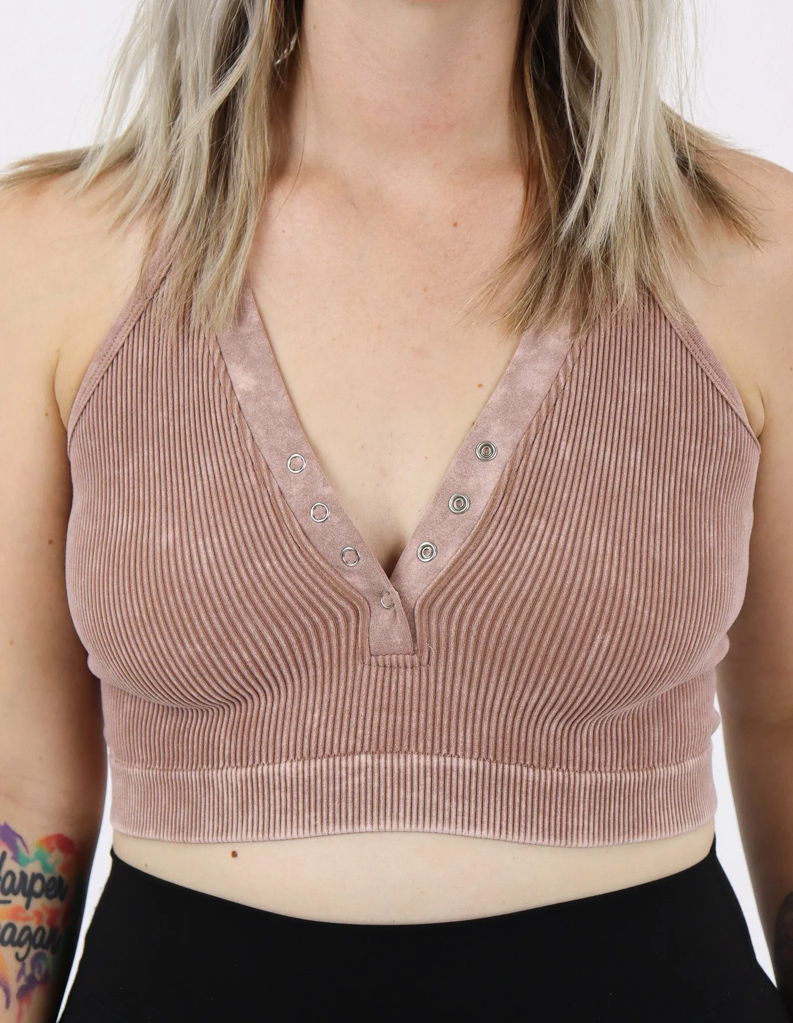 Imperfect Production | Washed Henley Bralette