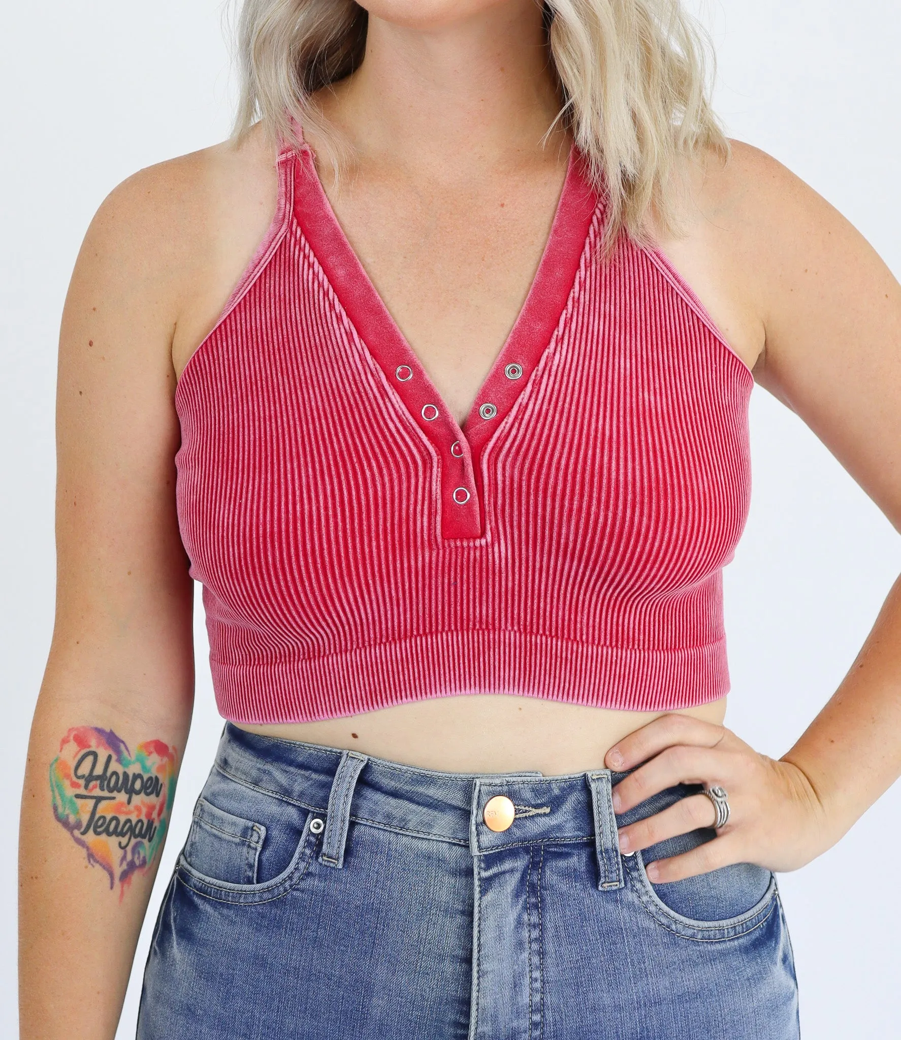 Imperfect Production | Washed Henley Bralette