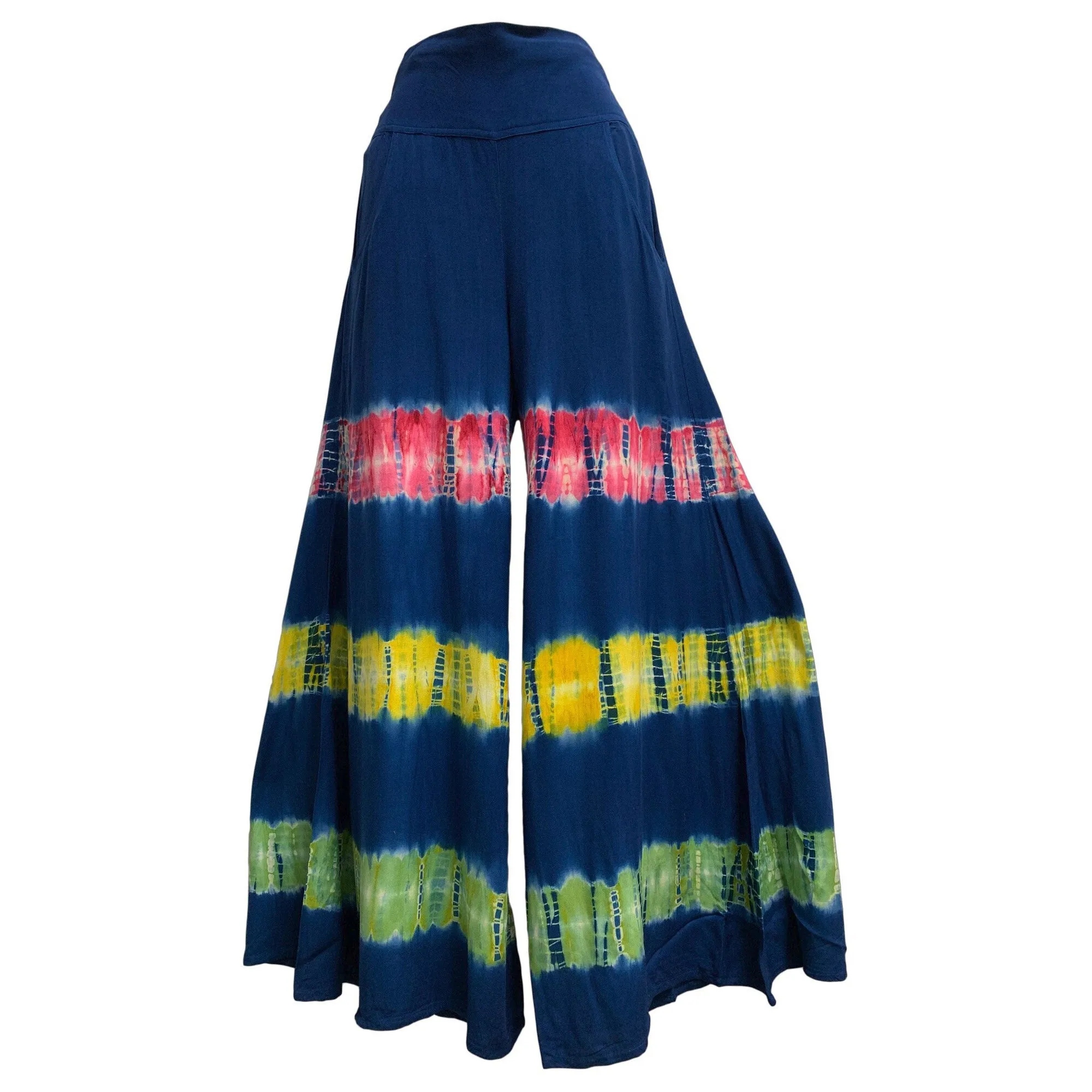 Indian Tie-Dye Bohemian Wide-Leg Long Palazzo Pants RIKA