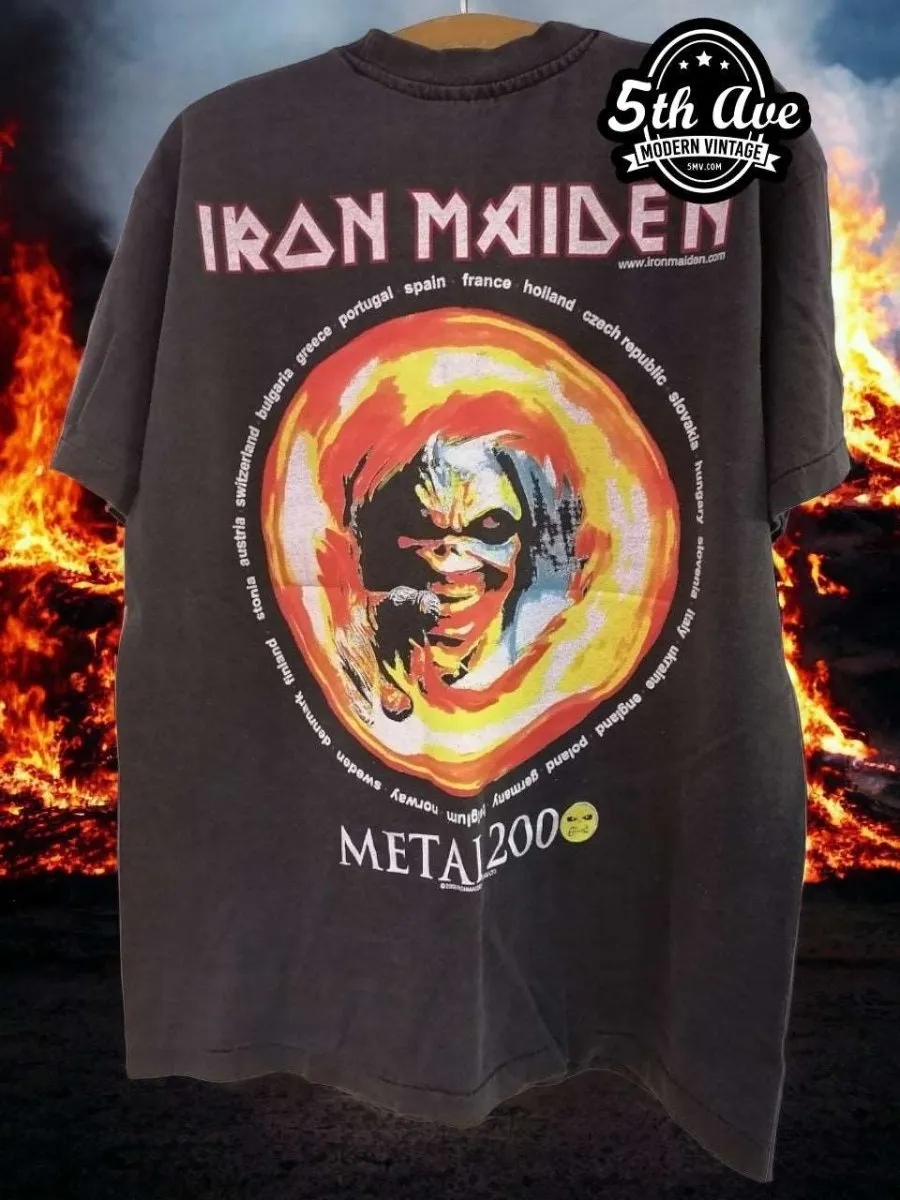 Iron Maiden Metal 2000 Tour: Unleash the Power of Eddie with Cities of Metal t shirt - Embrace the Legendary Tour Experience!